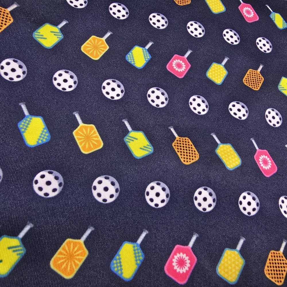 Pickle Ball Yatta Golf Mens Medium Polo Shirt Blue‎ with All Over Print AOP - Picture 6 of 8